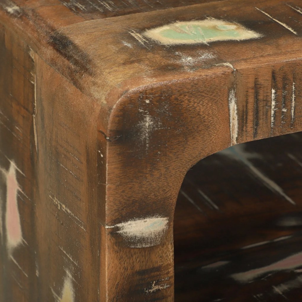 Armário de TV 100x32x36 cm Madeira Sólida Recuperada