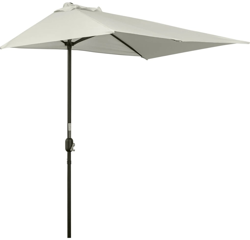 Meia chapéu de sol 230x130x245 cm Chapéu de sol para Parede Jardim com