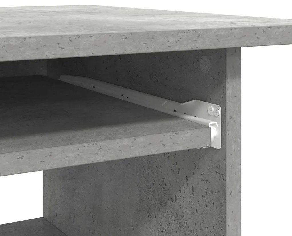 Secretária 80x45x74 cm derivados de madeira cinzento cimento