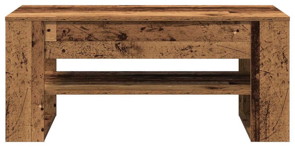 Mesa de Centro vidaXL em Madeira Velha 102x55x45 cm de Madeira de Enge