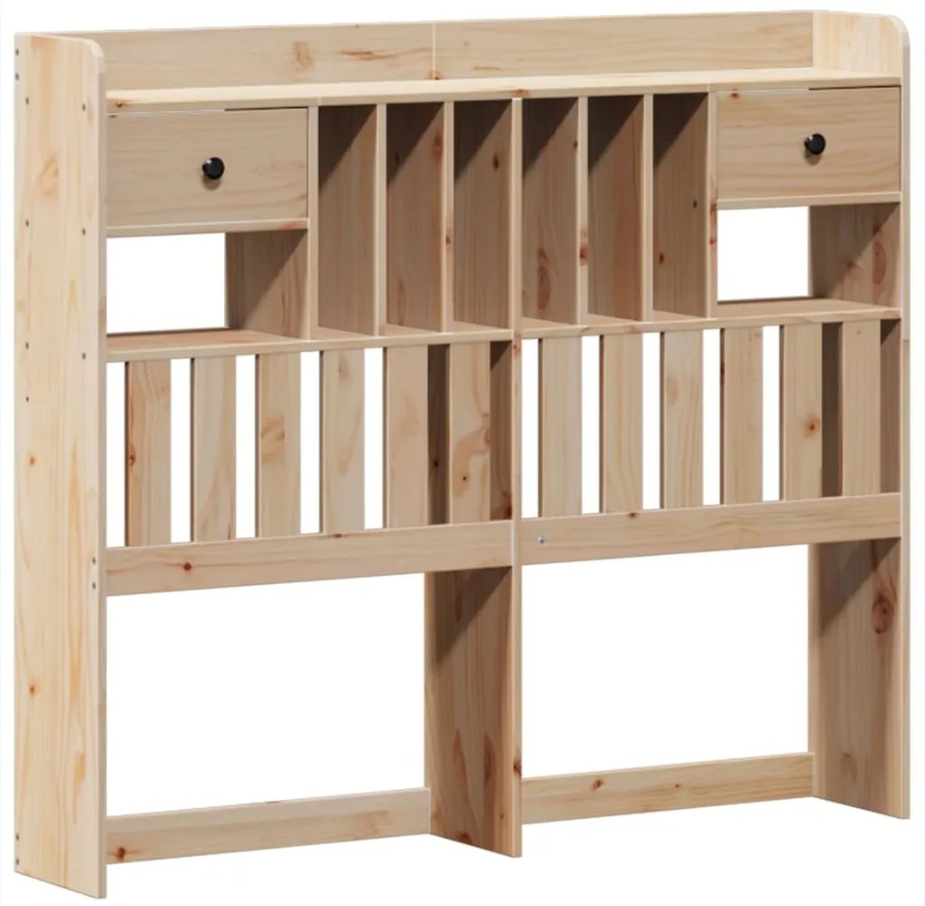 Cama com estante sem colchão 135x190 cm pinho maciço