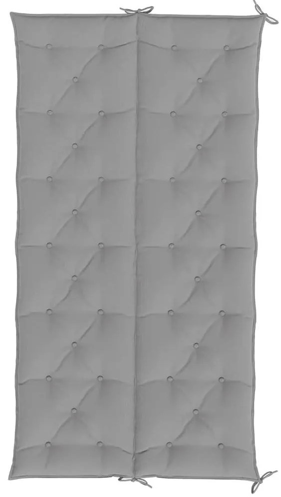 Almofadão banco jardim 200x(50+50)x7cm tecido oxford cinzento