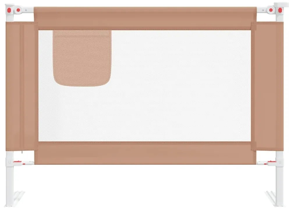 Barra segur. p/ cama infantil tecido 90x25 cm cinza-acastanhado