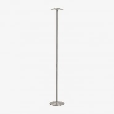 Lâmpada De Pé Led Sem Fios Em Ferro Emilein Cinzento Escovado - Sklum