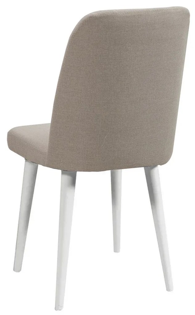 Conjunto de Mesa de Jantar Extensível e Cadeiras Vina – Branco e Creme