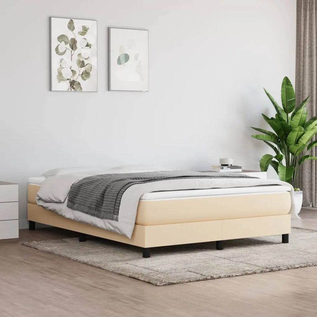 347799 vidaXL Colchão de molas ensacadas 140x200x20 cm tecido cor creme