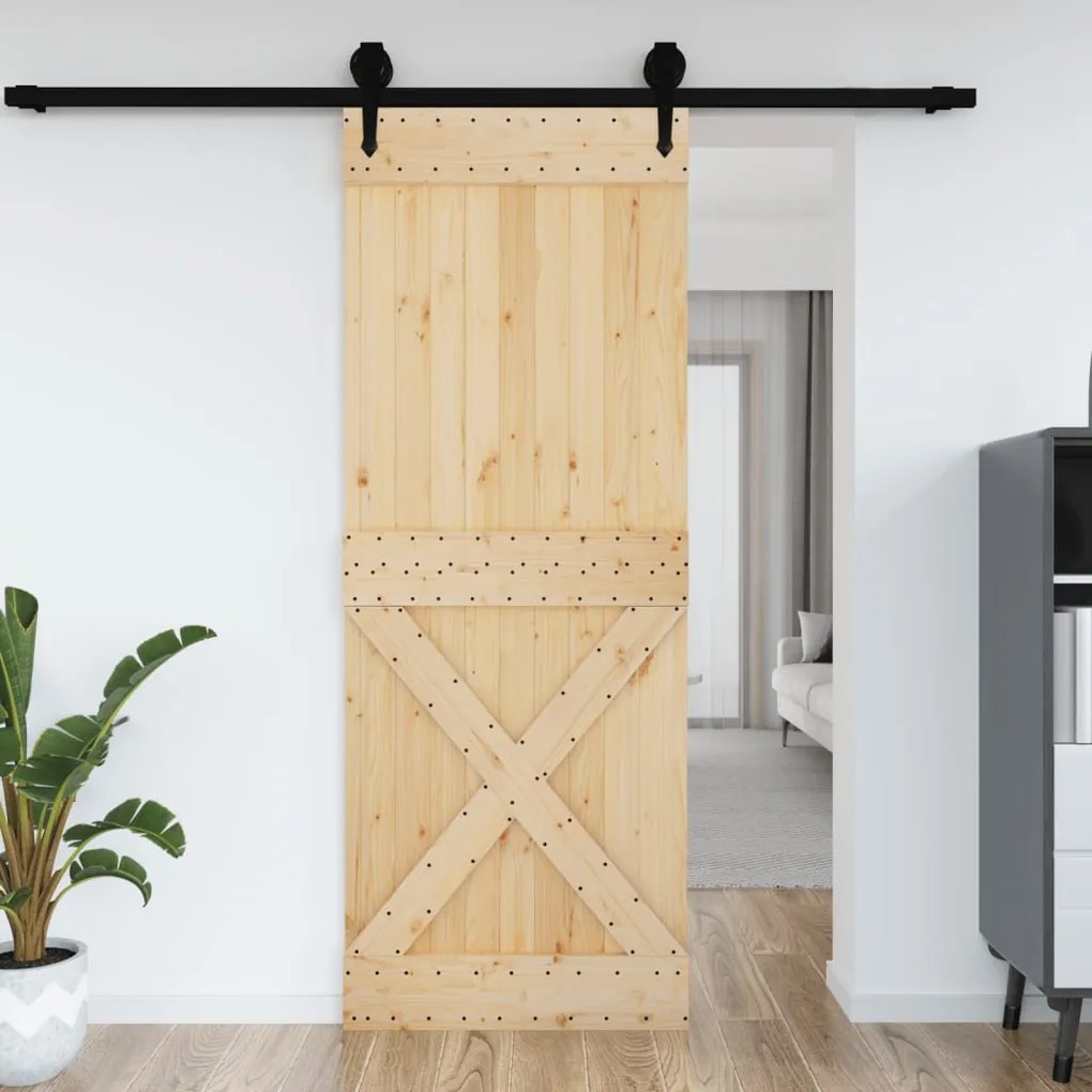 vidaXL Porta NARVIK 85x210 cm madeira de pinho maciça