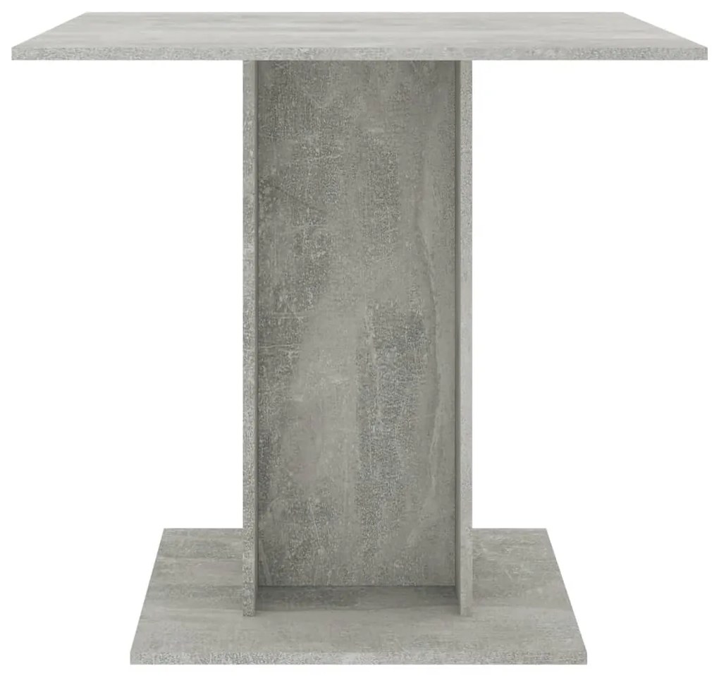 Mesa de jantar 80x80x75 cm contraplacado cinzento cimento