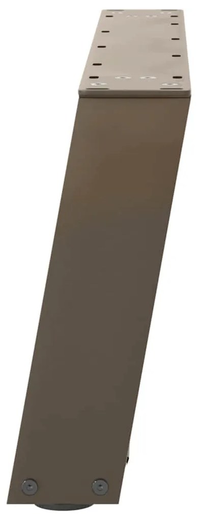 Pés para mesa de centro em formato de U, 2 peças, aço natural, 60x(30-