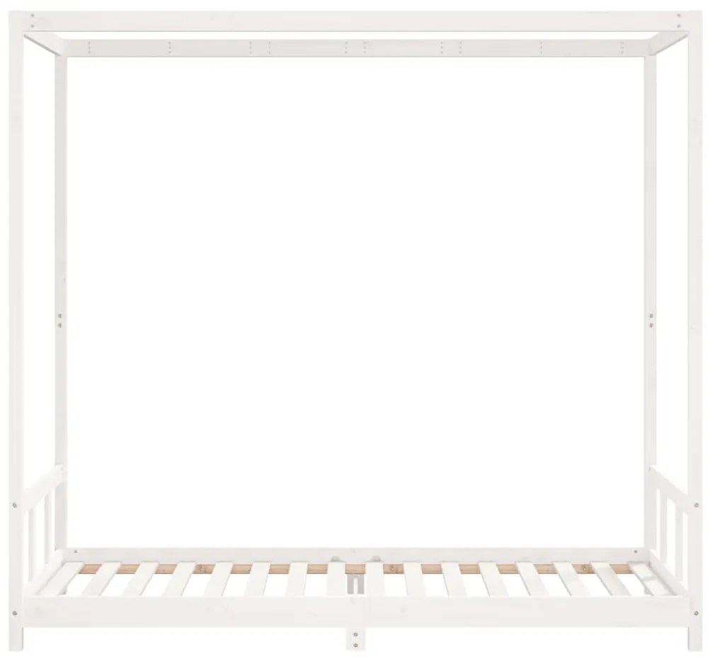 Estrutura de cama infantil 90x200 cm pinho maciço branco
