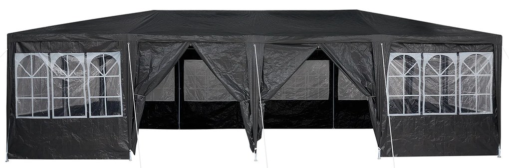 Tenda de Festa com 12 Laterais Antracite 8x4 m PE
