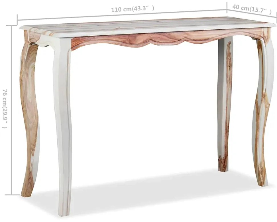 Mesa consola 110x40x76 cm madeira de acácia maciça