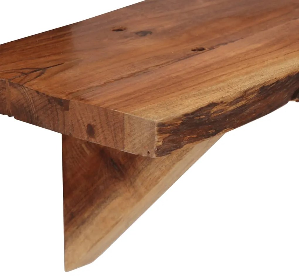 Prateleiras de parede 2 pcs 90x20x18cm madeira de acácia maciça