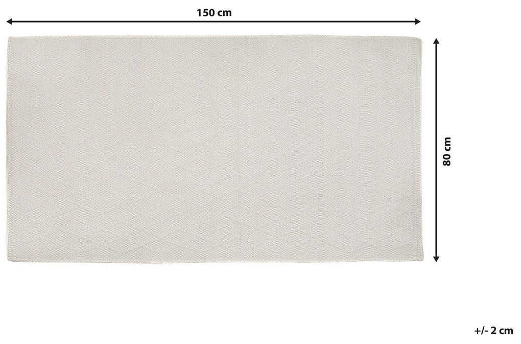 Tapete branco 80 x 150 cm ERZIN Beliani