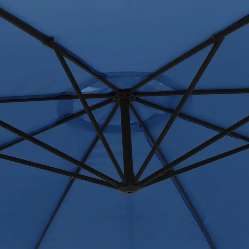 Guarda-sol cantilever mastro alumínio 350 cm azul