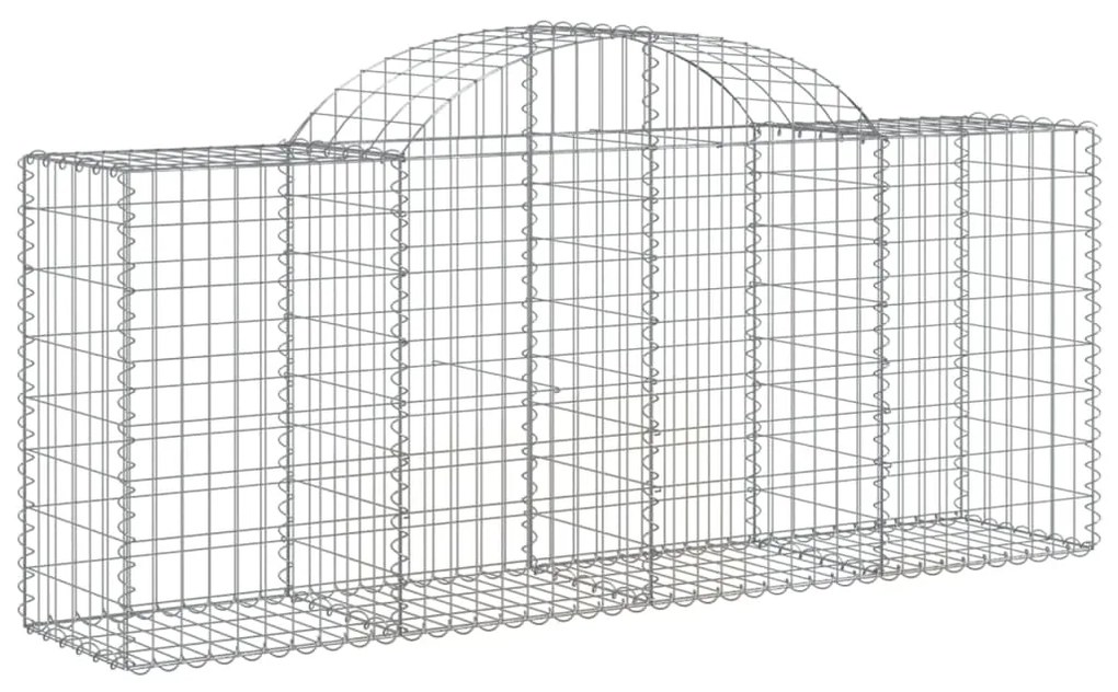 Cestos gabião arqueados 15pcs 200x50x80/100cm ferro galvanizado