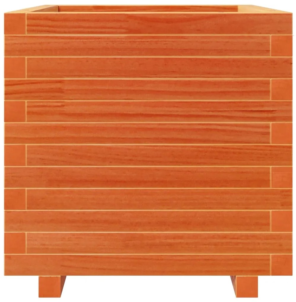 Vaso/floreira de jardim 50x50x49,5 cm pinho maciço castanho mel