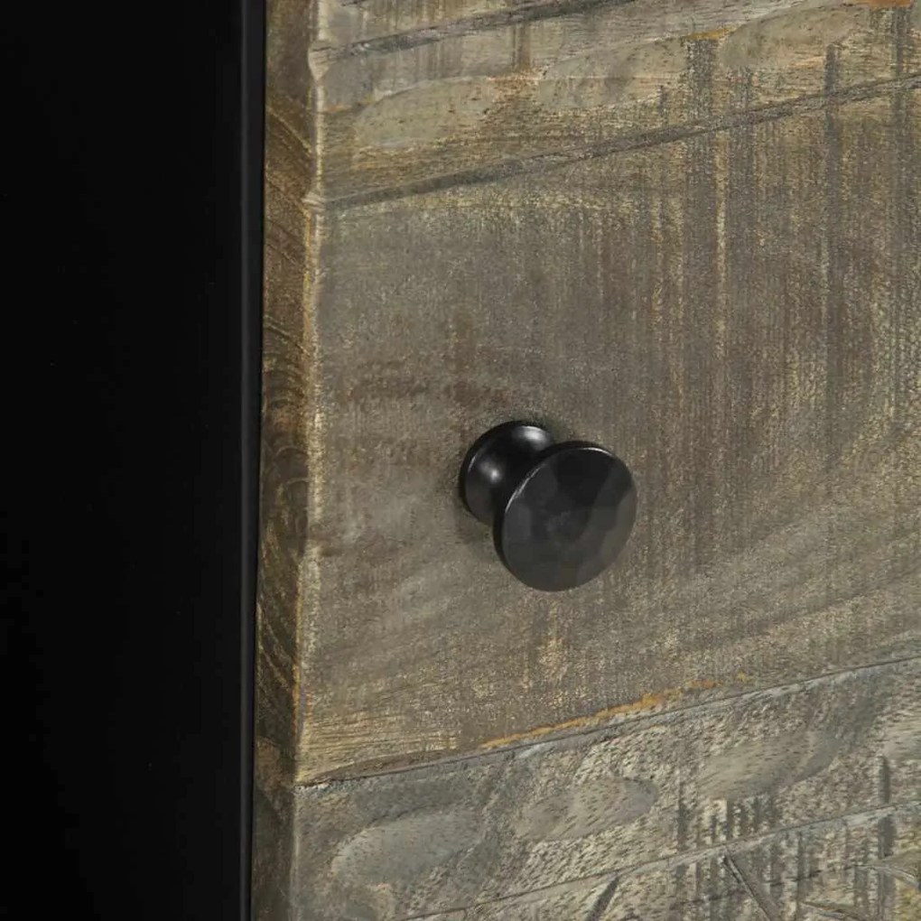 Mesa centro cinzento claro 80x50x40 cm madeira mangueira maciça