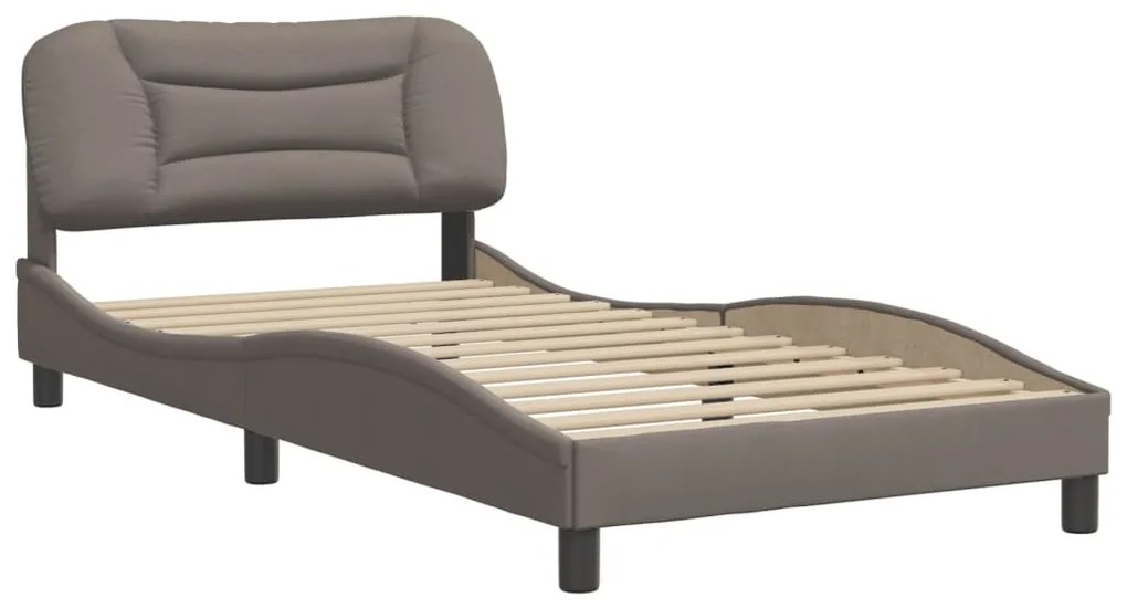 Estrutura cama sem colchão 100x200 cm tecido cinza-acastanhado