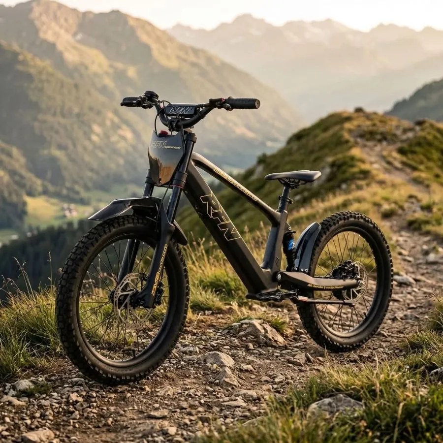 Bicicleta elétrica infantil 750W 20" RXF Evo Racing Preto/Dourado