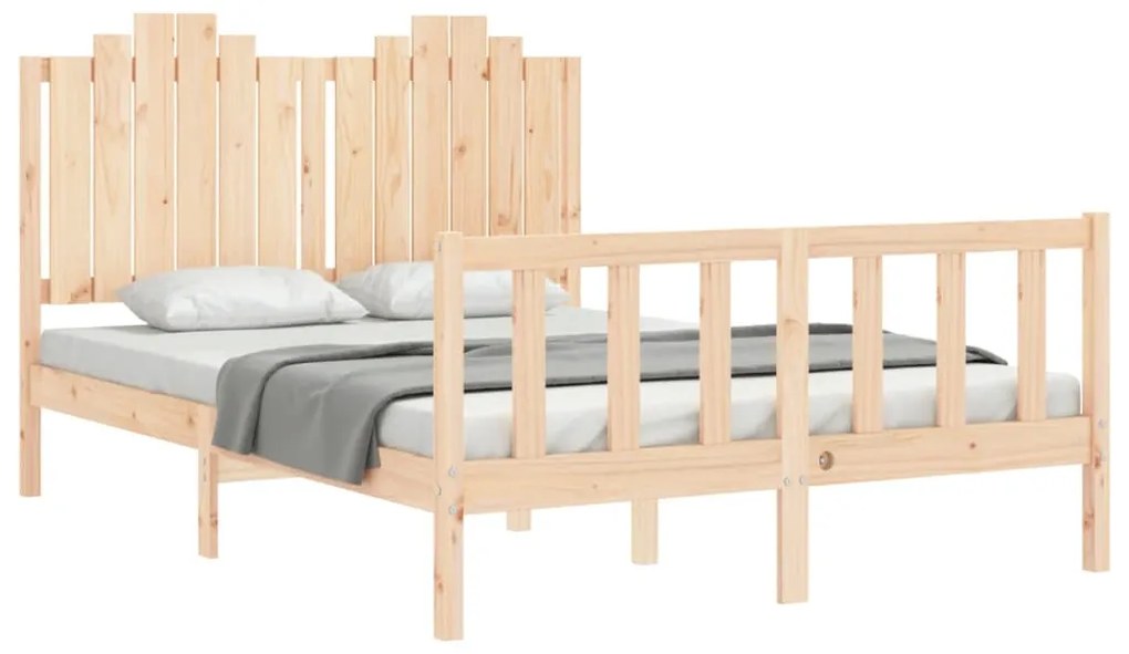 Cama sem colchão 140x190 cm madeira de pinho maciça