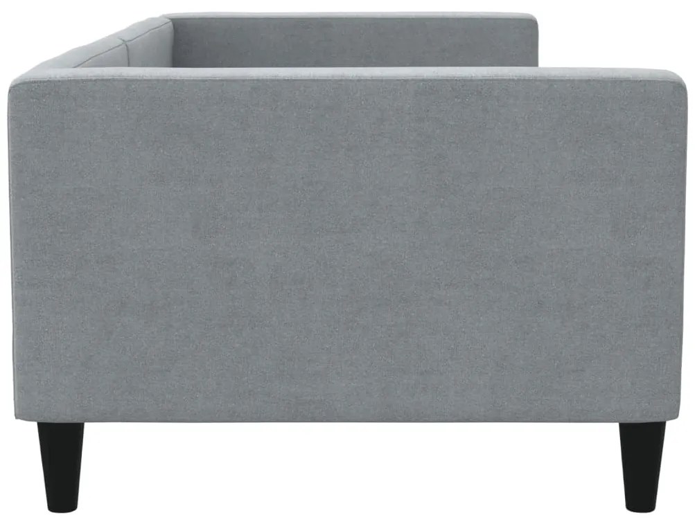 Sofá-cama 90x200 cm tecido cinzento-claro