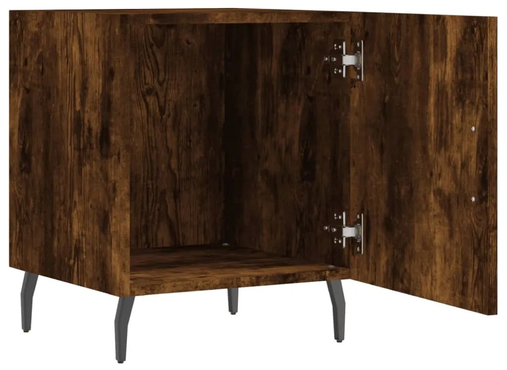 Mesa cabeceira 40x40x50 cm derivados de madeira carvalho fumado