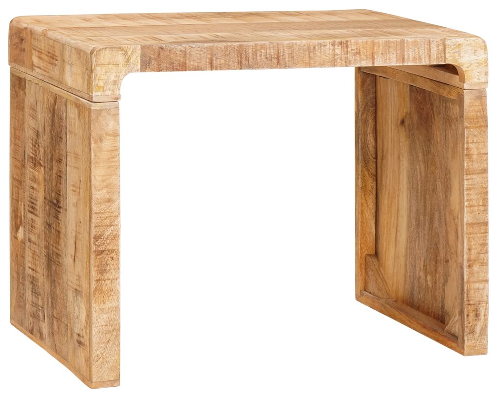 vidaXL Mesa de apoio Castanho 60 x 35 x 46 cm Madeira de manga maciça