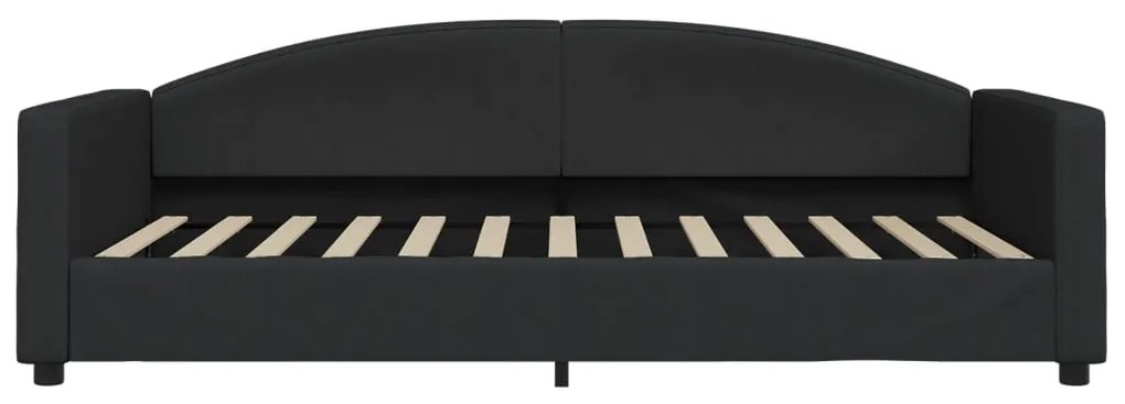 Sofá-cama 100x200 cm tecido preto