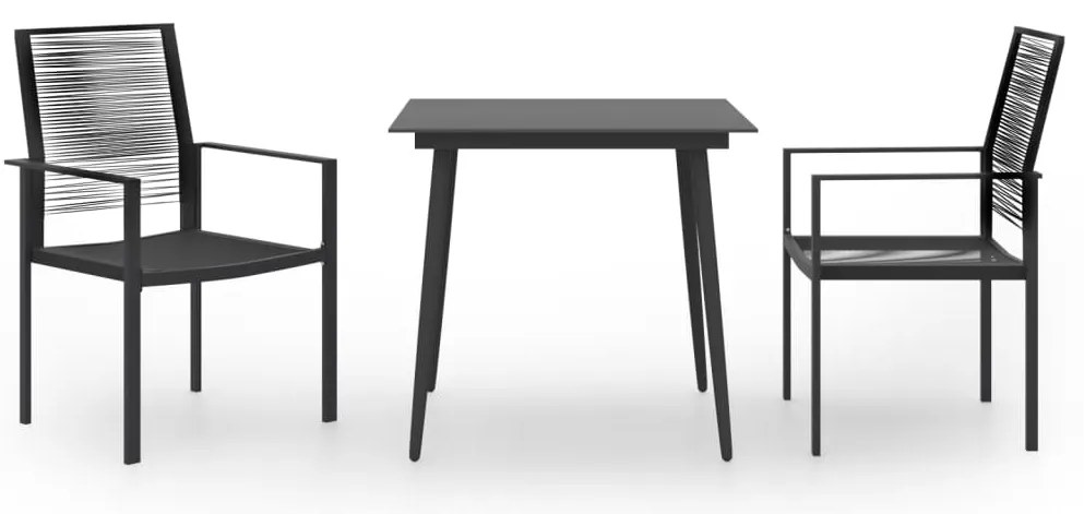 3 pcs conjunto de jantar para jardim