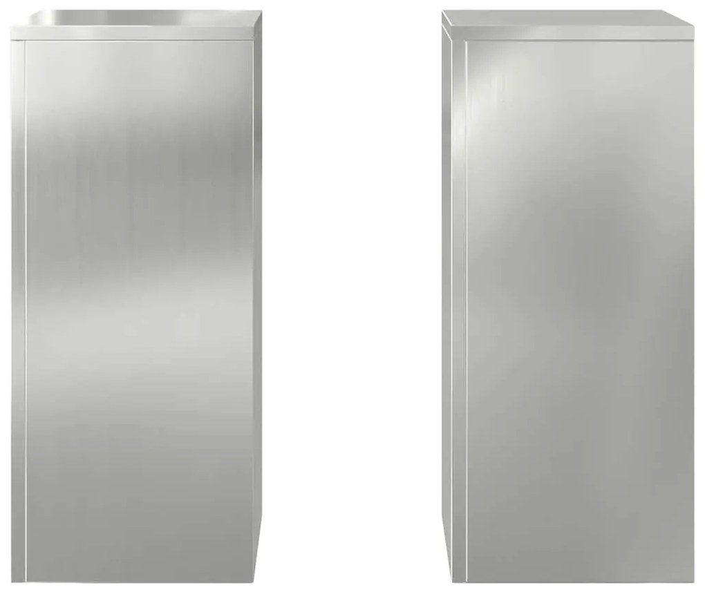 Suportes para Plantas Externos Pilar 2 pcs 24x24x55 cm Aço Galvanizado