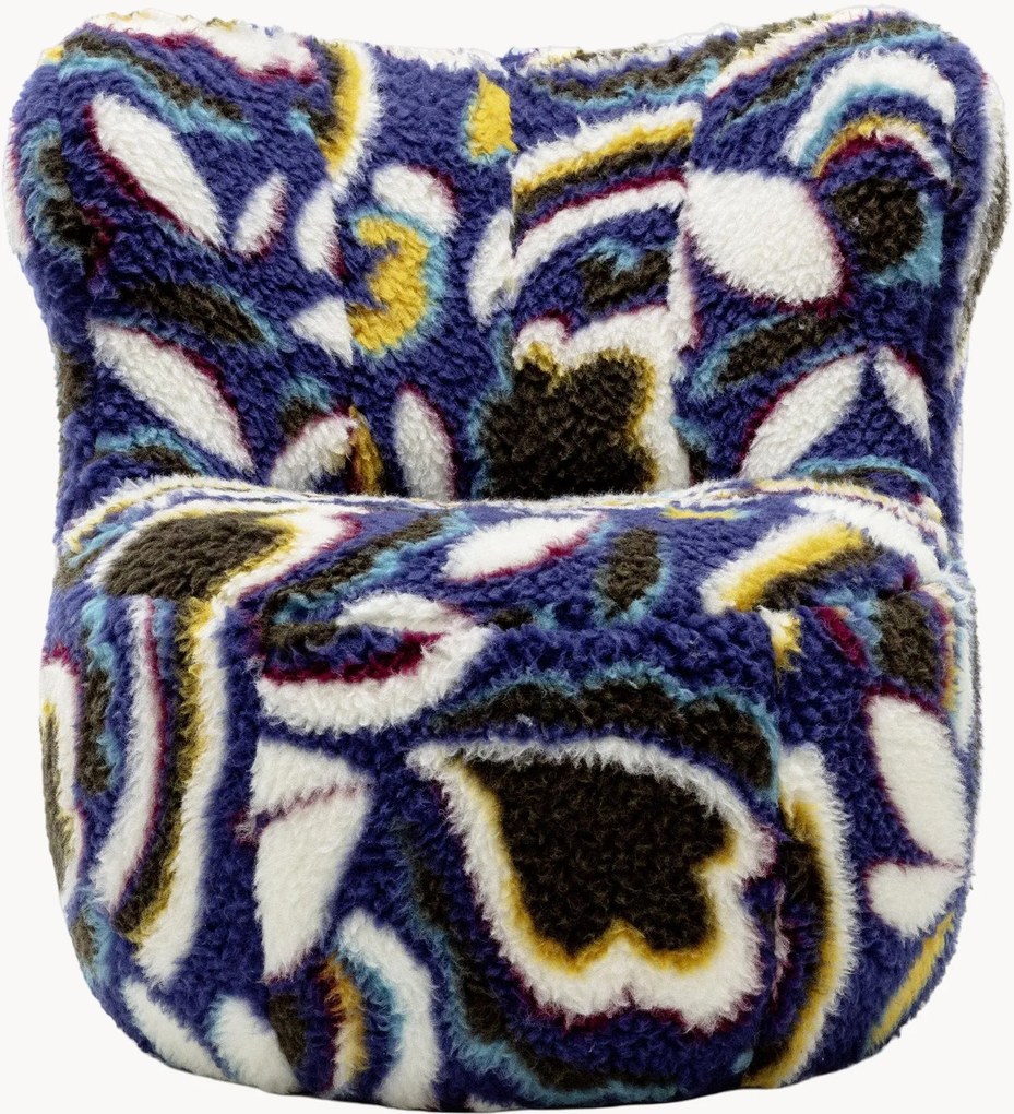 Poltrona estofada freistil173, azul multicolorido