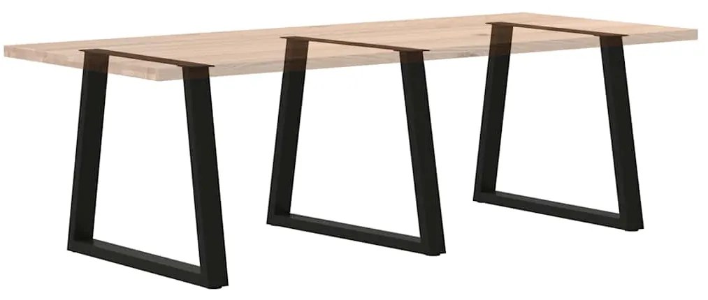 Pernas para mesa de jantar em V 3 peças, preto, 80x(72-73,3) cm, aço