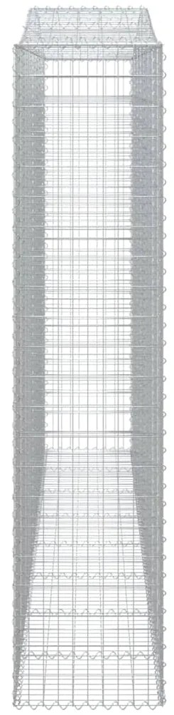 Cestos gabião arqueados 2pcs 400x50x220/240cm ferro galvanizado