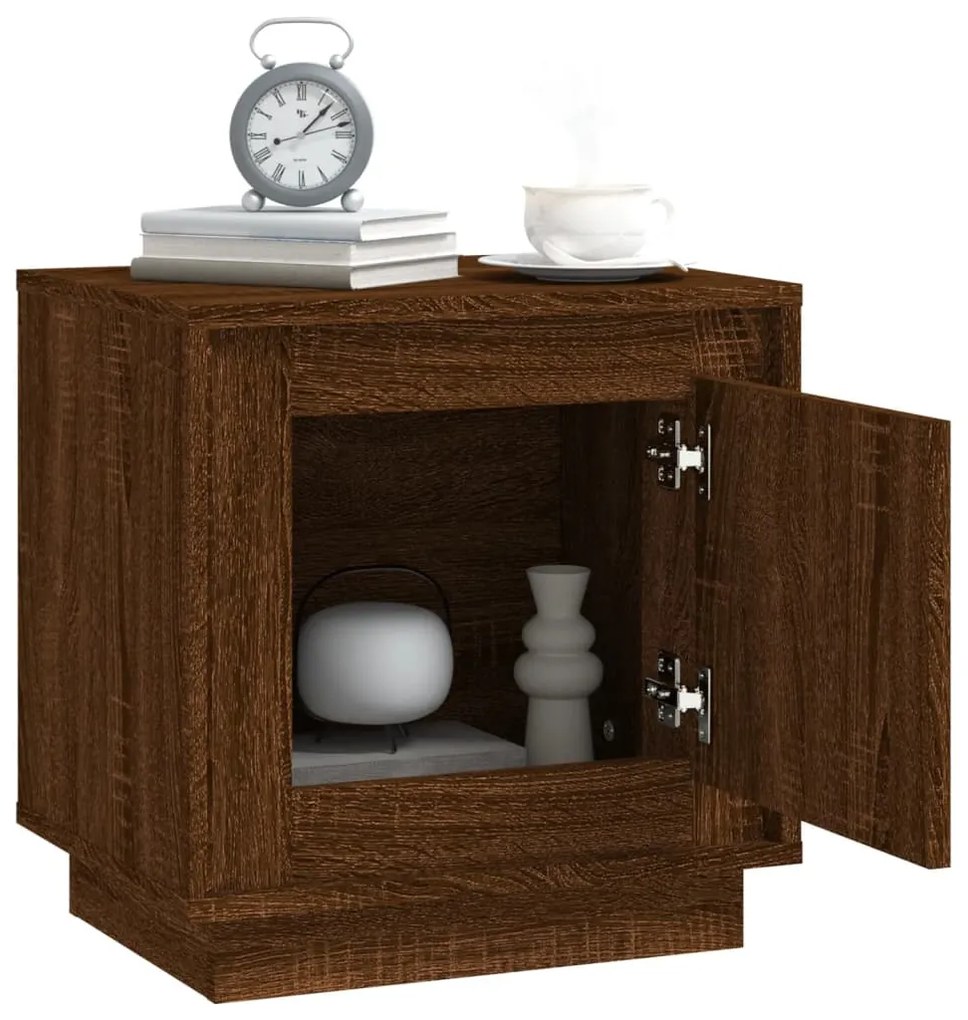 Mesas cabeceira 2 pcs 44x35x45 deriv. madeira carvalho castanho