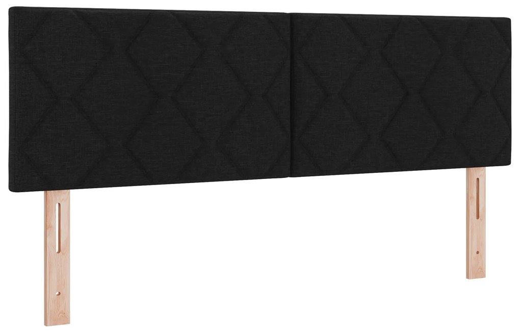 Cama Box com Colchão Preto 160x200 cm Tecido