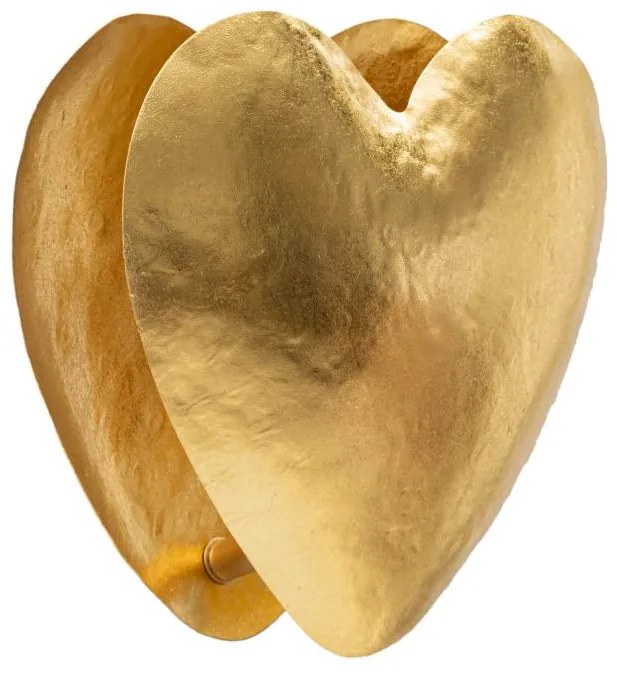 Candeeiro de Parede "Goldy Heart" Dourado – 25,5x15x24 cm