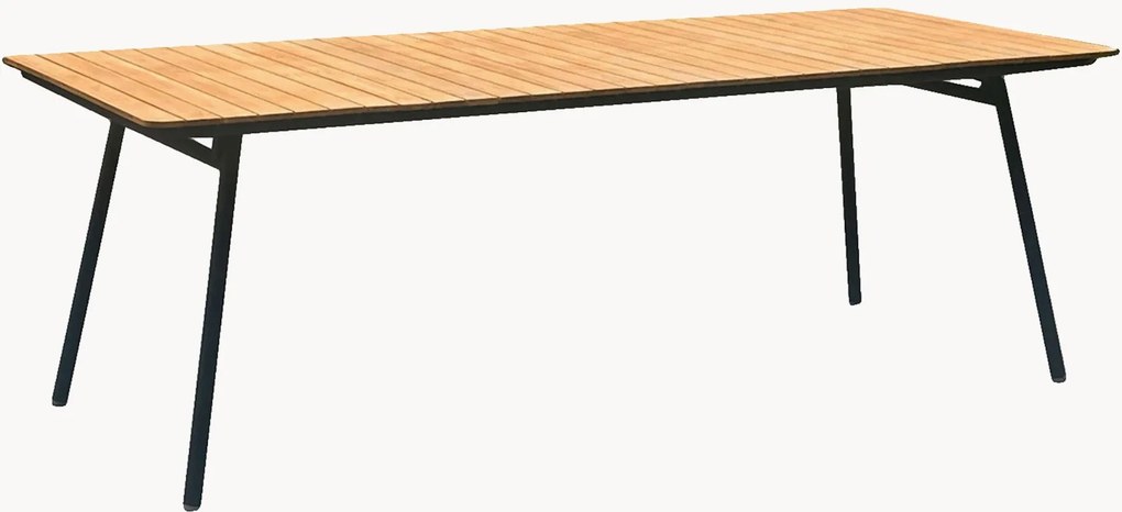 Mesa de jantar de jardim com tampo em madeira de teca Cleveland