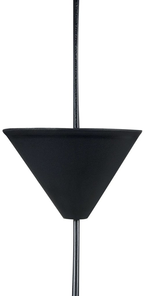 Candeeiro de teto suspenso em rattan preto natural 186 cm BOERI Beliani