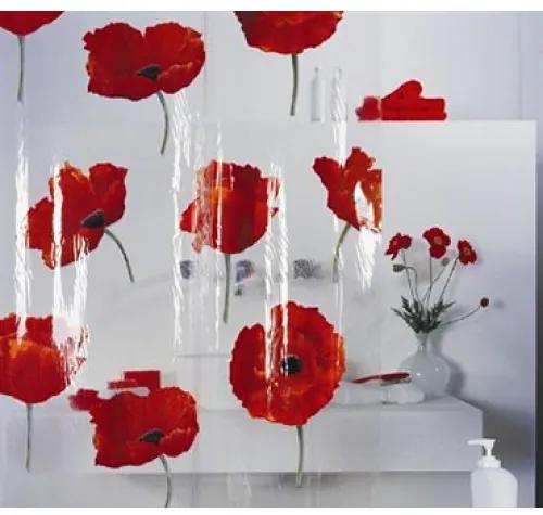 Cortina de banho 180cm x200cm Poppy transparente