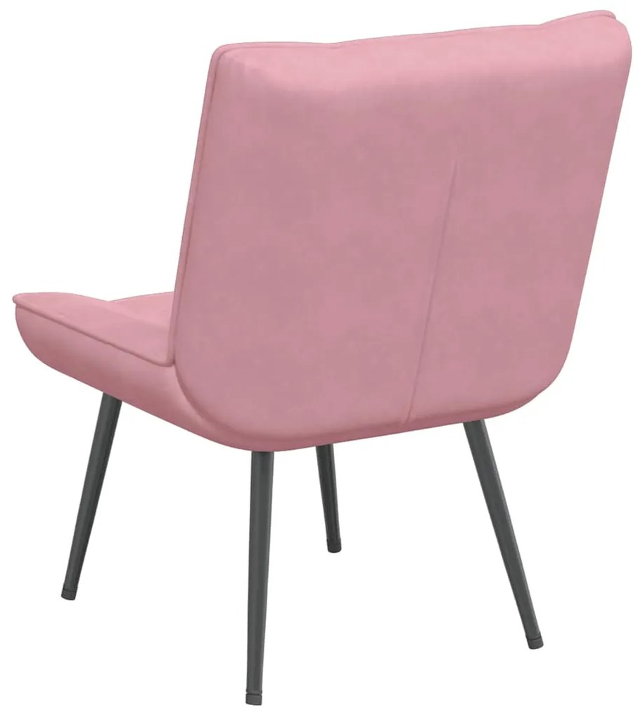 Cadeira de relaxamento 64x74x84 cm veludo rosa