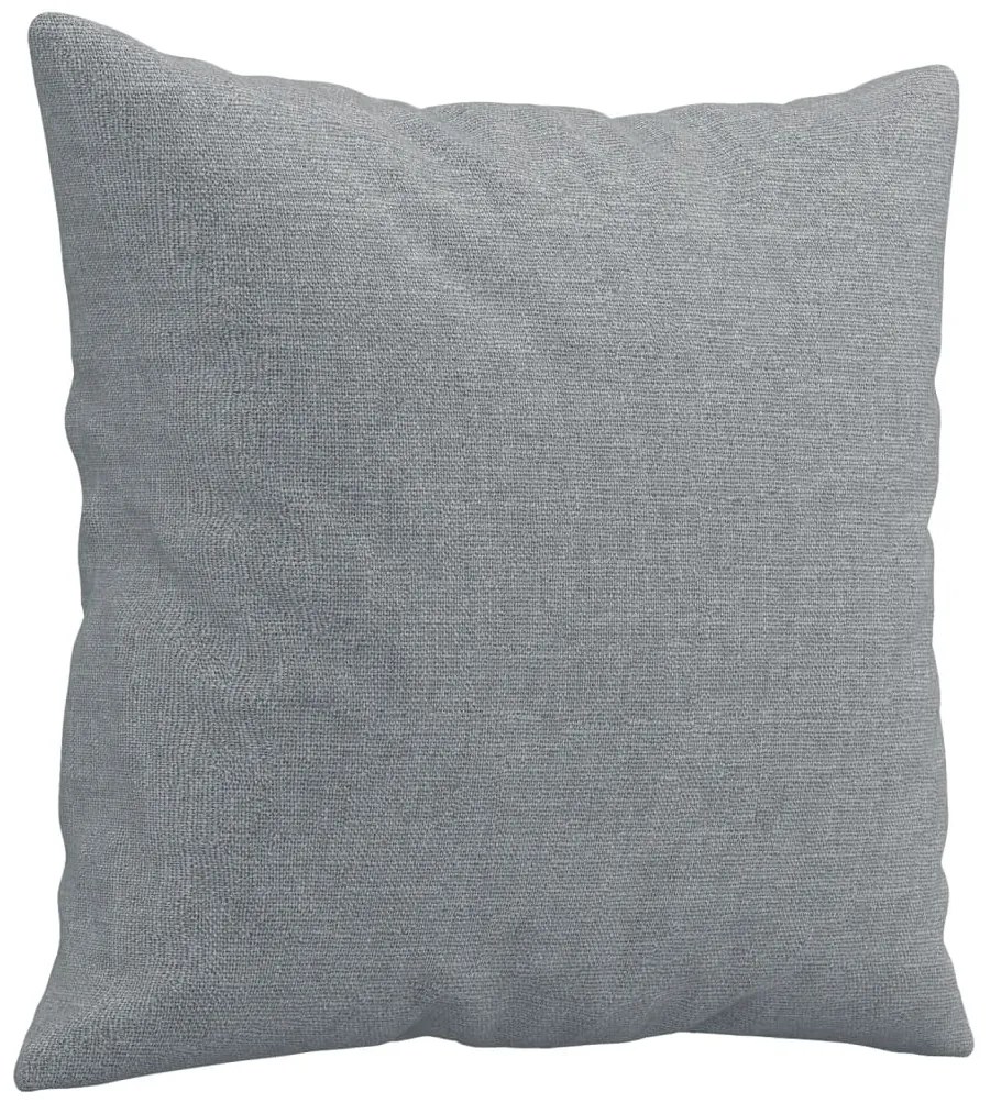 Sofá 2 lugares + almofadas decorativas 120cm tecido cinza-claro