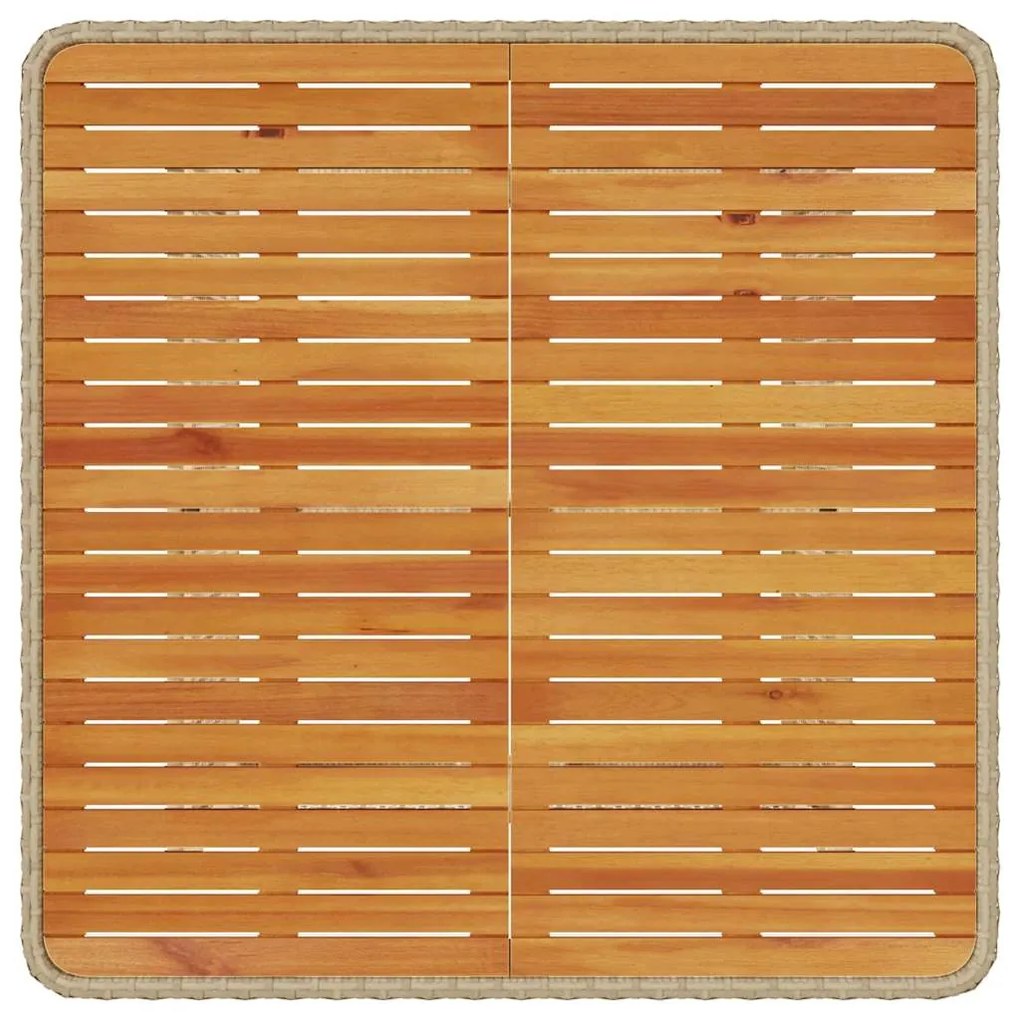 Conjunto de Jantar para Jardim em 3 Peças com Almofadas Bege em Rattan