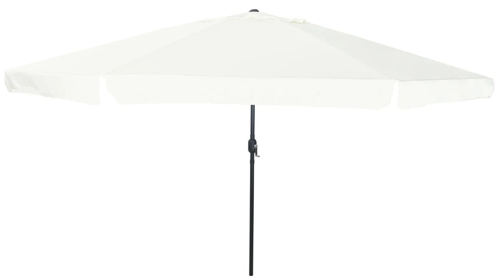 Parasol de Jardim vidaXL ø395x245 cm Branco Areia