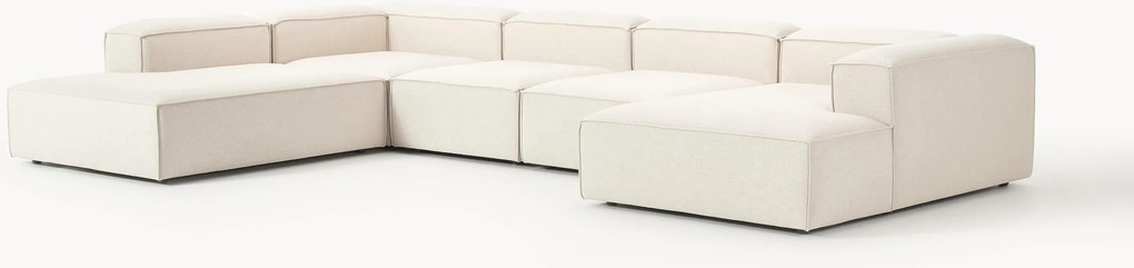 Sofá modular de canto comprido XL em mistura de linho Lennon