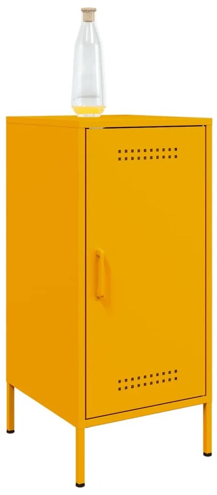 Aparador 36x39x79 cm aço amarelo mostarda