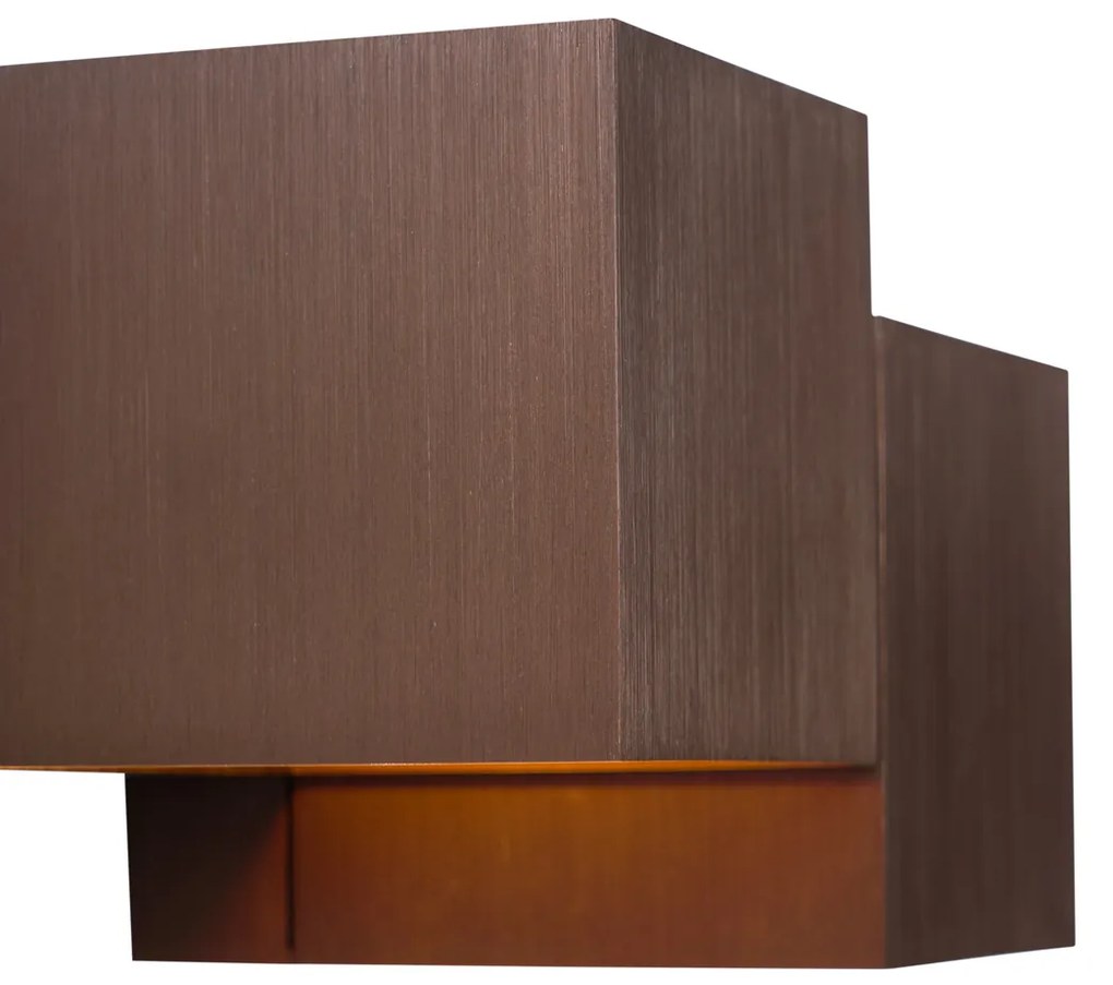 Candeeiro de Parede Moderno Bronze Escuro 2-Luzes - Transfer Double