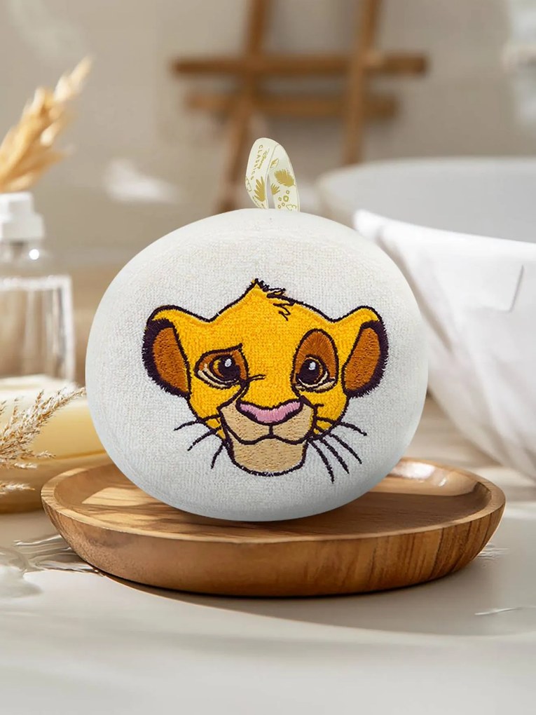 Esponja de bebé da Disney® bordada com cabeça de Stitch cru