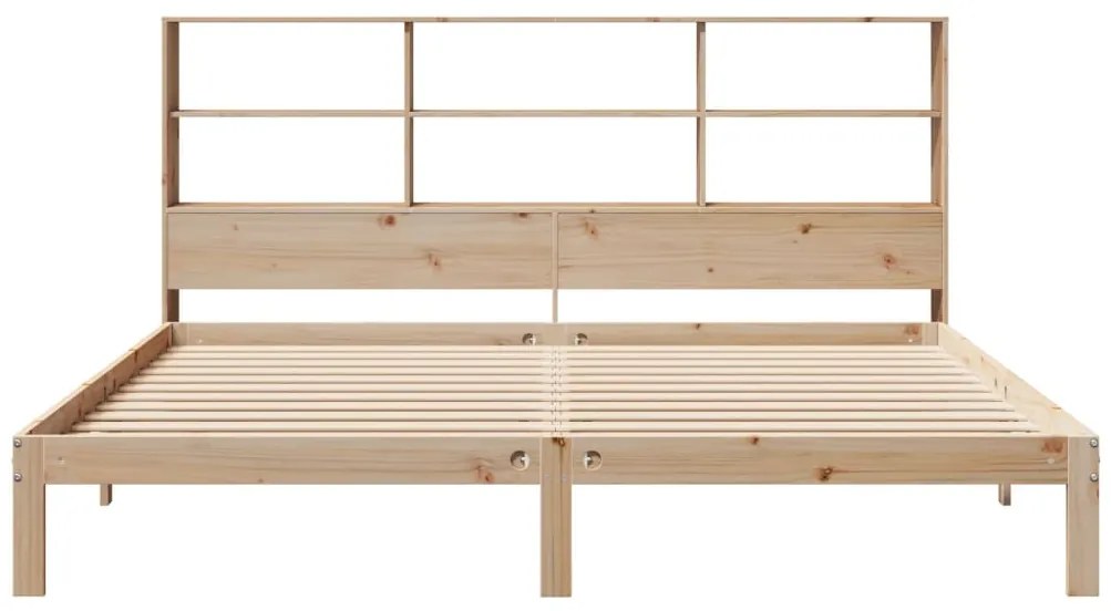 Cama com estante sem colchão 200x200 cm pinho maciço