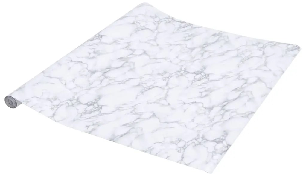Autocolante para móveis branco mármore 90x500 cm PVC